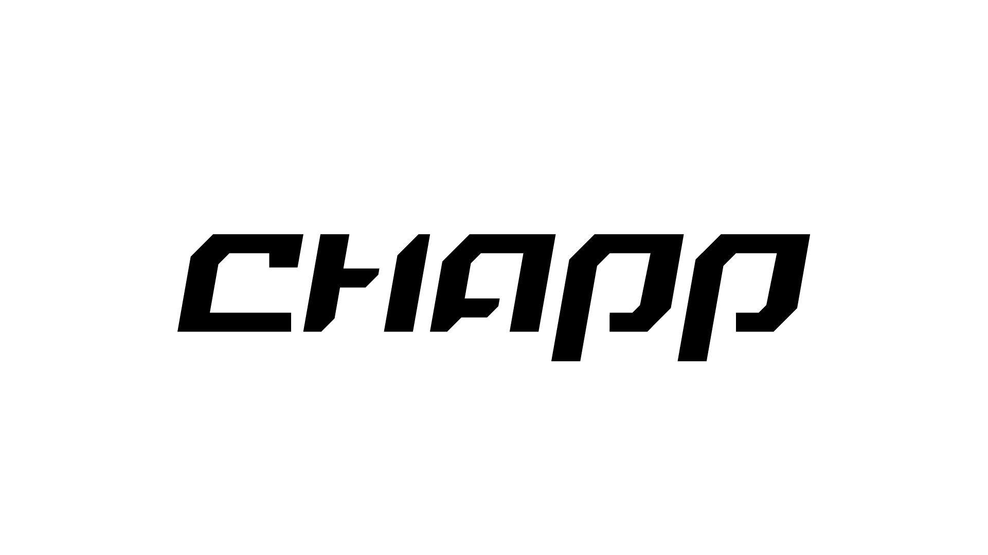 Logo Chapp Negro, sobre fondo blanco